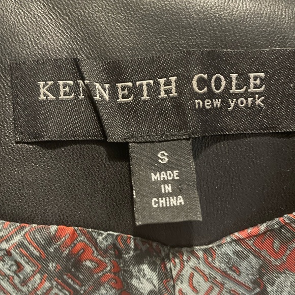 Kenneth Cole Black Leather Coat -Size S EUC - Picture 3 of 13